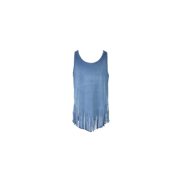 Speechless Débardeur à Franges pour Filles, Bleu, Grands Enfants (8-20), L (16)