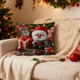 thumbnail image 4 of Horivan 1 Packs Christmas Pillow Covers 17x17 Soft Plush Hidden Zipper Holiday Home Decor for Living Room Bedroom Seasonal Throw Pillow Cases, 4 of 6