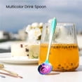 thumbnail image 4 of 8Pcs Flower Spoon Set, 2 Different Size Colorful Stainless Steel Teaspoons Rainbow Coffee Stirring Spoon, 4 of 10