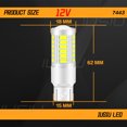 thumbnail image 1 of IUSIU Nuevo 12V 24V 1157 Luz De Freno 1156 LED T20 7440 7443 W21W P21W BA15S BAY15D W21 5W P21 5W Coche Motocicleta Cola De Giro Parque Bombilla De Respaldo Lámpara De Marcha Atrás 33SMD 18SMD 5630 DR huangjie unisex, 1 of 2
