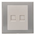 thumbnail image 2 of Toma de corriente de teléfono de acero inoxidable para montaje en pared, 10 A, 220-250 V, para conexiones de conector telefónico, 2 of 8