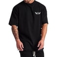 thumbnail image 2 of Playera Jouska Mx Oversize Golden Gym Deportiva Relaxed Fit Casual Bodybuilding Wear Hombre Negro, 2 of 6