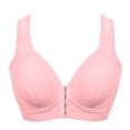 thumbnail image 3 of Sujetador inalámbrico transpirable con hebilla frontal, correa ancha, ropa interior fina para mujer niña, rosa claro, 38/85 Inevent AP001203-14, 3 of 7