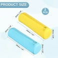 thumbnail image 2 of Uxcell Silicone Pen Case, 2 Pcs Round Small Pencil Pen Pouch with Zipper Waterproof Aesthetic Soft Cosmetic Storage Bag Bible Study Supplies Case for Journaling Travel, Yellow/Light Blue, 2 of 6