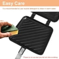 thumbnail image 3 of ABCISI Double-Sided Frying Pan, Flat Bottom Double-Coated Sandwich Maker, Non-Stick Breakfast Grilled Cheese and Panini Maker, Waffle Pancake Snack Griddle Pan, Kitchen Tortillas Maker, 3 of 9