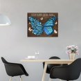 thumbnail image 3 of HFDF Farmhouse Blue Butterfly Flower Decor Wall Art Rustic Butterfly God Says You are Pictures Wall Decor Canvas Painting Prints Artwork Home Decorations for Bedroom Living Room 24x20inch Framed, 3 of 6