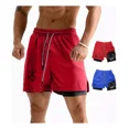thumbnail image 1 of 2pcs Gimnasio Short Con Licra Deportiva 2 En 1 Hombre Correr, 1 of 8