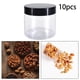 thumbnail image 4 of Tarro vacío para mascotas con tapa, rellenable, apilable, hermético, transparente, redondo, para cosméticos Slime 10 unidades de 150 ml., 4 of 6