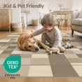 thumbnail image 4 of ODIKA 2'x3' Washable Doormat Beige Solid Structured Interlocking Block Motif Contemporary for Entryway, Kitchen, Laundry Room, Non-Slip, Low Pile, 4 of 7