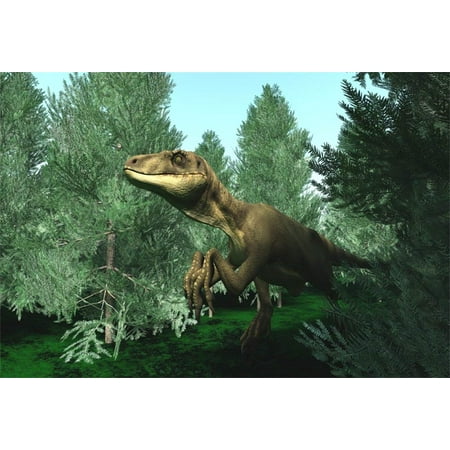 Predator Prop - ABPHOTO Polyester 7x5ft Photography Backdrop Velociraptor Carnivore Predator Cretaceous Period Dinosaur Backdrops for Photo Shoots Party Adult Kids Baby Personal Portrait Photo Background Studio Props