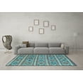thumbnail image 3 of Ahgly Company Indoor Rectangle Oriental Light Blue Traditional Area Rugs, 8' x 10', 3 of 4
