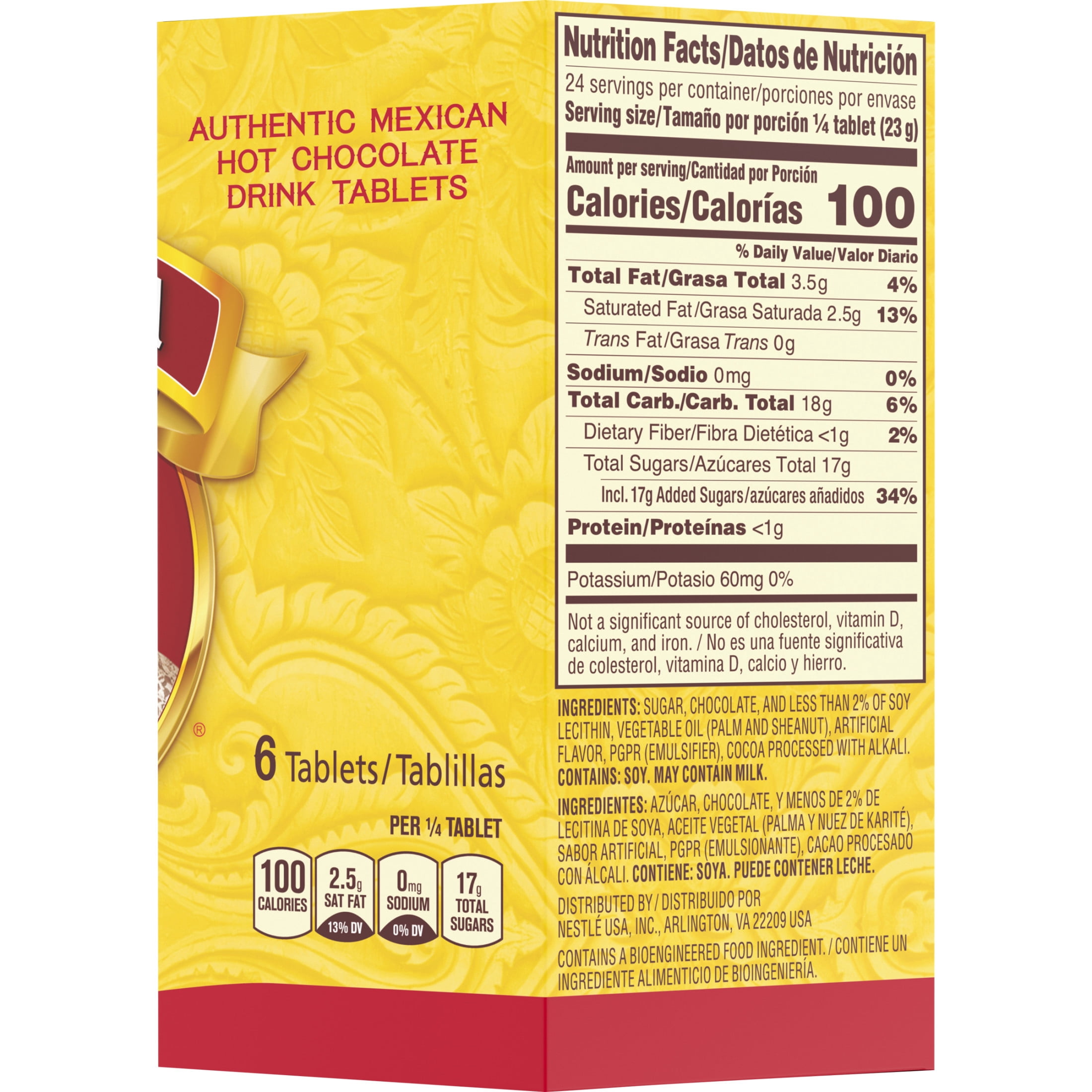 Nestle Abuelita Mexican Hot Chocolate Tablets Cinco de Mayo Food, 19 oz, Box, Instant​