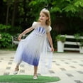 thumbnail image 1 of HAWRR Reine des Neiges 2 Elsa Costume de Princesse à Manches Courtes Robe de Fille Elsa avec Cape, 1 of 7