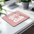thumbnail image 3 of Preppy Trendy Girls Club Pink Mouse Pad,Aesthetic Groovy Girly Mouse Pad,Non-Slip Rubber Base Mouse Pads for Wireless Mouse,Gifts for Teen Girls,9x8 in, 3 of 4