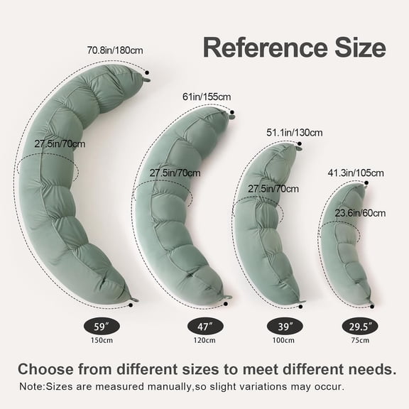 Peallow(Pat. Pend) – Long Round Body Pillow for Adults, Bolster Pillow for Sleeping, Soft and Supportive Pillow for Sleeping & Lumbar Support