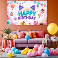 thumbnail image 6 of Colorful Design Banner Easter Theme Donut Decor for Kids Party Indoor Celebration, 6 of 7