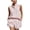 Pink, variant on Clossjun Striped Two Piece Set for Women Spring Summer Casual V Neck Button Sleeveless Top Elastic Waist Shorts Sets