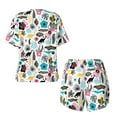 thumbnail image 5 of Kdxio Dinosaur Print Pajamas Sets for Women Short-Sleeved Pjs with Lounge Shorts Two Piece Sleepwear S-4XL, 5 of 9