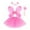 2-Pink, variant on Kids Tutu Skirt Layered White Tutu Girls Sequin Skirt with Wings and Hairband Elastic Waist Princess Ballet Dance Dress Thanksgiving Tutu 3-10 Years