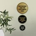 thumbnail image 3 of Signs ByLITA Circle Restrooms Are For Customers Only Sign (Black) - Small, 3 of 6