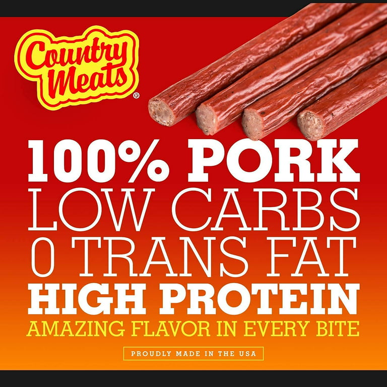 Country Meats High Protein Keto Friendly Meat Sticks (10 Sticks