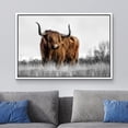 thumbnail image 2 of wall26 Framed Canvas Print Wall Art Duotone Brown Buffalo Bison Mountain Valley Nature Animals Photography Realism Rustic Scenic Landscape Colorful for Living Room, Bedroom, Office - 16"x24&quot, 2 of 5