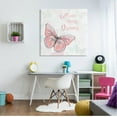 thumbnail image 2 of Follow Your Dreams Pink Butterfly Animals & Insects Graphic Art Gallery Wrapped Canvas Print Wall Art, 2 of 7