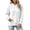A-White, variant on SYwaren Women's Waffle Knit Hoodie Long Sleeve Crewneck Sweatshirt Solid Color Tops