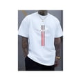 thumbnail image 1 of Camiseta de algodón con estampado gráfico de París para hombre: cuello redondo suave, ligeramente elástica, estilo urbano, transpirable, para todas las estaciones, lavable a máquina, corte estándar., 1 of 6