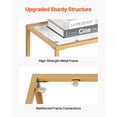 thumbnail image 5 of KFFKFF 3-Tier Glass Console Table with Tempered Glass Top and Sturdy Iron Frame, Modern Rectangular Side Table with Anti-Tip Design for Living Room, Hallway, Entryway, Foyer, Gold Finish, 5 of 9