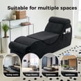 thumbnail image 5 of Yoga Chair Lounge for Adult, Ergonomic Chaise Lounge Chair with Side Pocket, Headrest, Waist Pad, Ottoman，Perfect for Stretching, Massage, and Relaxation, Used in Living Room, Bedroom, 5 of 8