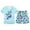 Light Blue, variant on WOYY Toddler Girls Summer Outfits Butterfly Short Sleeve T-Shirt Shorts Set, Sizes 3-4T