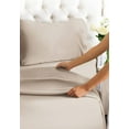 thumbnail image 6 of CGK Linens 4-Piece Ultra Soft & Comfy Hotel Luxury Sheet Set - King Size Cooling Bed Sheet Fits 8"-16" Mattresses, Wheat, 6 of 7