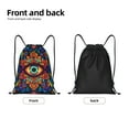 thumbnail image 5 of Defioc Vibrant Psychedelic Eye for Drawstring Backpack Sports Gym Bag for Women Men Children Adult Sackpack Yoga Bag for Wet Swimming,Gym,and Workout Gear -Small, 5 of 9