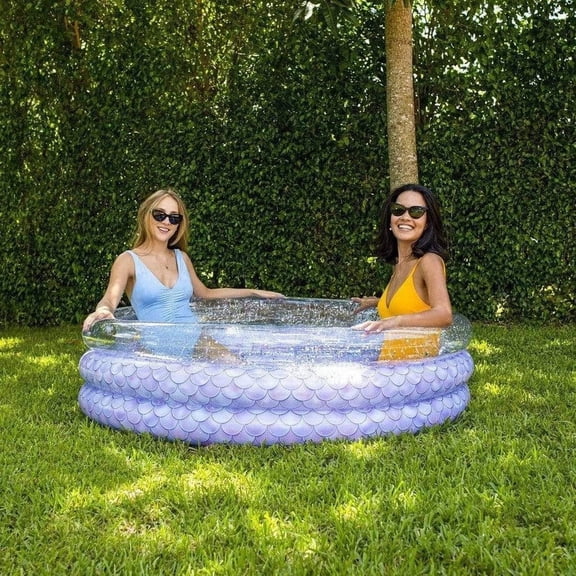 PoolCandy Inflatable Purple Mermaid Glitter Sunning Pool