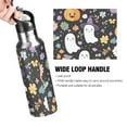 thumbnail image 4 of Colorful Flowers Pumpkins Halloween Specters Sports Bottle with Straw Stainless Steel Water Jug Portable Thermal Cup Leak-proof 600ML, 4 of 9