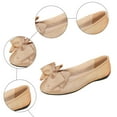 thumbnail image 7 of Bowknot Ballet Flat Shoes for Women Comfy Round Toe Walking Shoes Casual Slip on Wedding Dressy Shoes Khaki Size 7.5, 7 of 7