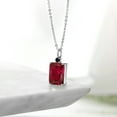 thumbnail image 4 of Gem Stone King 5.10 Ct Created Ruby Black Onyx 925 Sterling Silver Pendant with Chain, 4 of 4
