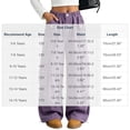 thumbnail image 2 of CYRBOKO Girls Cargo Pants with Pockets, Casual Elastic Waist Loose Fit Outdoor Wide Leg Pants Purple Size 11-12 T, 2 of 5