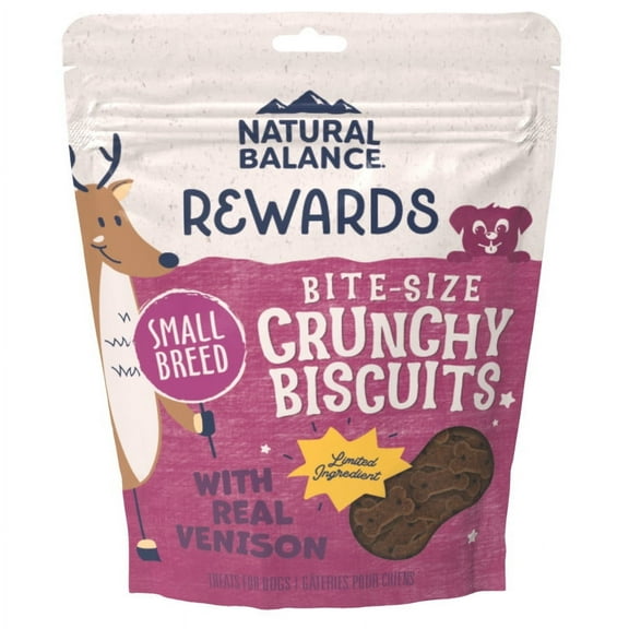 Natural Balance L.I.T. Limited Ingredient Treats Sweet Potato & Venison Formula Small Breed Dry Dog Treats, 8-Ounce