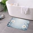 thumbnail image 3 of FJPT Non Slip Flannel Polyester Floor Mat With Floral Design For Bathroom Kitchen Bedroom Decor 31.5x19.7 inch, 3 of 5