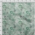 thumbnail image 4 of oneOone Polyester Spandex Dusty Teal Green Fabric Florals Sewing Fabric By The Yard Printed Diy Clothing Sewing Supplies 56 Inch Wide, 4 of 4