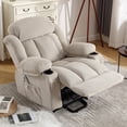 thumbnail image 2 of Legahome Elderly Power Lift Recliner Chair with Heat & Massage, Beige, 2 of 7