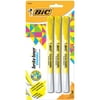 BIC Brite Liner Erasable Highlighter, Yellow, 3 Count