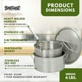 thumbnail image 2 of Open Box Bayou Classic Durable 10 Quart Stainless Fry Pot & Perforated Basket, 2 of 8