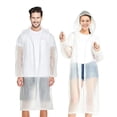 thumbnail image 2 of Kannior EVA Raincoat, Unisex Hooded Long Length Waterproof Reusable Rain Ponchos, Fits Most for Outdoor Travel Hiking Commute, 2 of 5