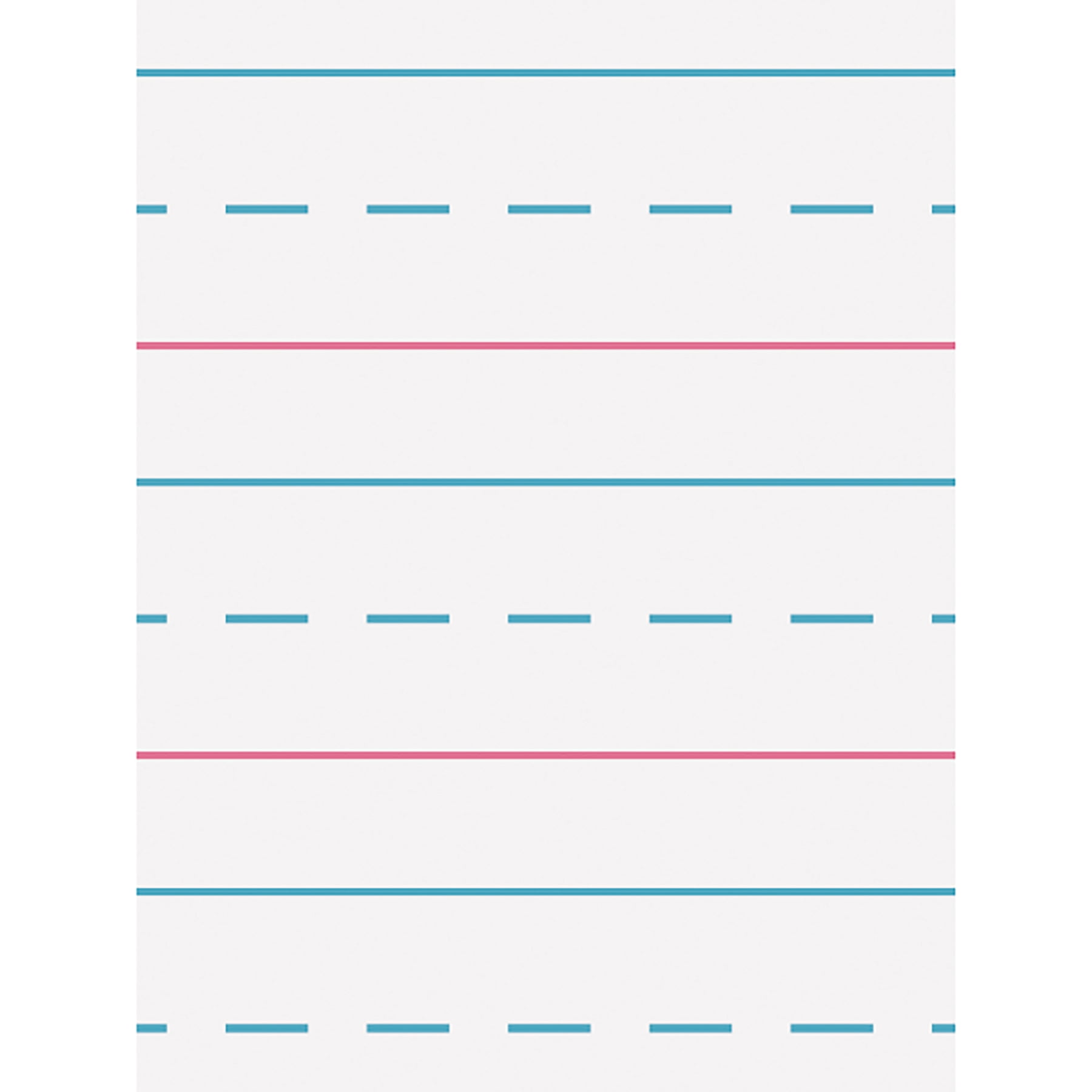 Pacon Handwriting Tablet, White, 1/2 in x 1/4 in x 1/4 in Ruled Long, 12" x 9", 40 Sheets, Pack of 12