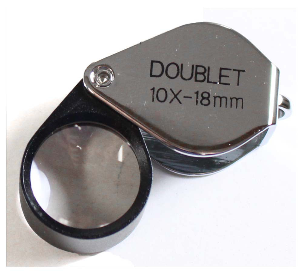 MATT GOLD 18mm 10x Magnification Diamond Loupe Loop Magnifier Glass Jewelers 
