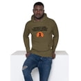 thumbnail image 2 of Unisex Comfy Hoodie, Kung Fu Fighting, HUH! (Military Green, M), 2 of 4