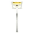 thumbnail image 3 of Clara Pucci 14K White Gold 2ct Yellow Solitaire Ring for Women, 3 of 8